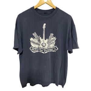 Rocking The Tirestour 2007 Band Navy Blue Men's Shirt *DImensions in Pictures*